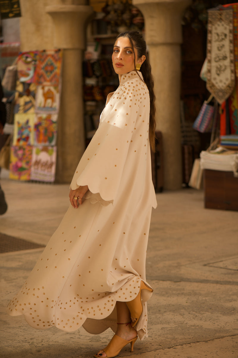 KAFTAN DRESS 2-Beige – MAYKA