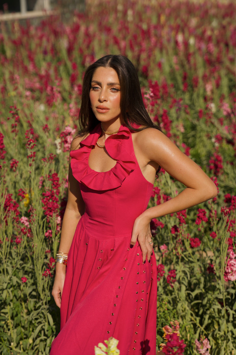 spaghetti strap satin bridesmaid dress Gemy Maalouf main image 1